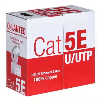 Q-LANTEC UTP Kabelis 4PR Cat.5e PVC 305m - Ierobežotais izdevums (KIU5PVC305NC)