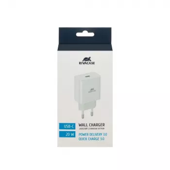 Mobilais lādētājs WALL/WHITE PS4101 W00 Rivacase
