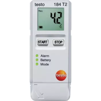 TESTO 184 T2 temperatūras datu reģistrators, 40000 mērījumu, -35 līdz +70 °C, 0,1 °C (0572 1842)