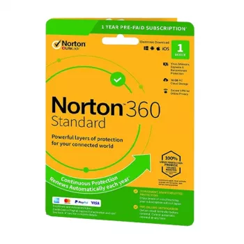 Norton 360 Standard | 1 Ierīce | 1 Gads | 10 GB Mākoņkrātuve | EU | NAV Abonements