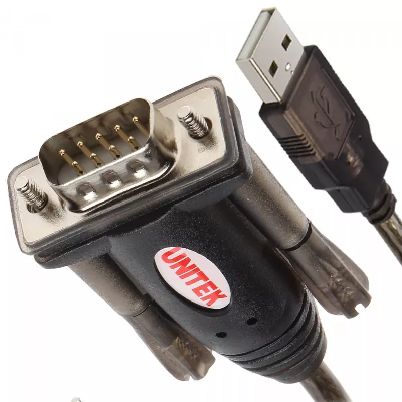 UNITEK Y-105A seriālais kabelis Melns 1.5 m USB Type-A DB-9