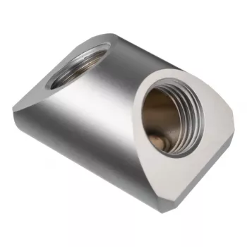 EK Water Blocks EK-Quantum Torque Adapter 90° G1/4 IG uz G1/4 IG Satin Titanium