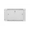 Lanberg sienas montāžas 19 inch 6U 600x600mm pelēks skapis ar stikla durvīm
