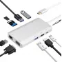 Helos 304265 USB 3.1 Type-C dokstacija ar HDMI, VGA, USB un LAN