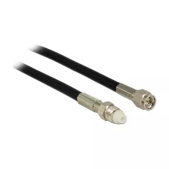 Koaksiālais kabelis DeLOCK 12450 RG-58 7.5 m SMA FME Melns