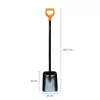 Fiskars Solid metāla lāpsta ar D-veida rokturi