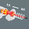 Wera Kraftform Kompakt Turbo i Imperial 1 maināmo uzgaļu komplekts, 16 daļas, sarkanā krāsā