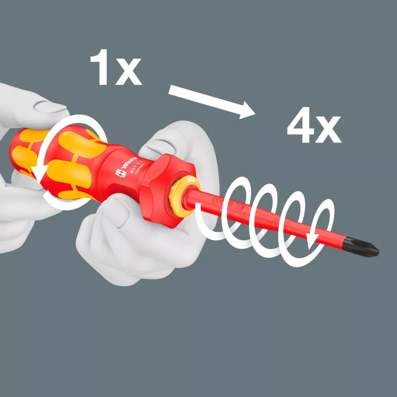 Wera Kraftform Kompakt Turbo i Imperial 1 maināmo uzgaļu komplekts, 16 daļas, sarkanā krāsā