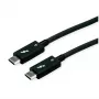 USB kabelis ROLINE 11.02.9043 0,5m USB 3.2 Gen 1 USB-C Melns