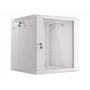 Lanberg sienas montāžas 19 inch 12U 600x600mm pelēks skapis ar stikla durvīm