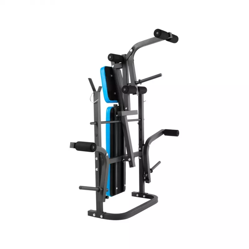 Pielāgojams daudzfunkcionāls treniņu sols Rebel RBA-2007 — regulējama atzveltne un sēdeklis, salokāms, 1610×1300×1005 mm, 18.6 kg