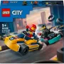 Konstruktors LEGO 60400 City Gokarti ar braucējiem – rotaļu komplekts ar minifigūrām un transportlīdzekļiem