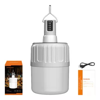 Kempinga lampa Superfire T26-S — 500 lm, saules uzlāde, 18 W