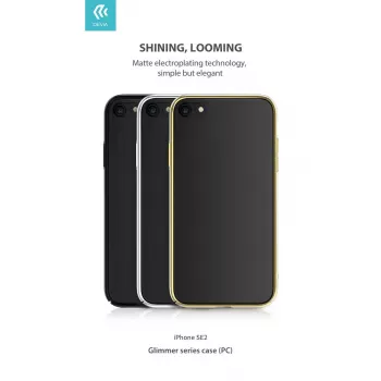 Aizsargmaciņš Devia Glimmer sērija iPhone SE2, zelts, cietā PC muguriņa