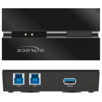 DeLOCK 11495 datoru datu slēdzis 5 Gbit/s Melns Plastmasa