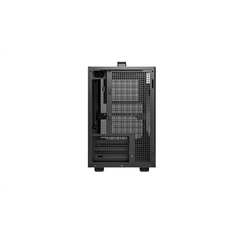 DeepCool CH160 PLUS R-CH160-BKNGM0-G kompakts (SFF) datora korpuss, Mini-ITX/Micro-ATX, rūdīts stikls, melns