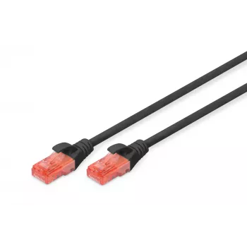 DIGITUS DK-1612-005/BL Tīkla kabelis Melns 0,5 m Cat6 U/UTP (UTP)