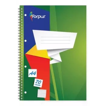 Piezīmju klade ar spirāli Forpus, A4/70, līnijota, mīkstais vāks 0722-022