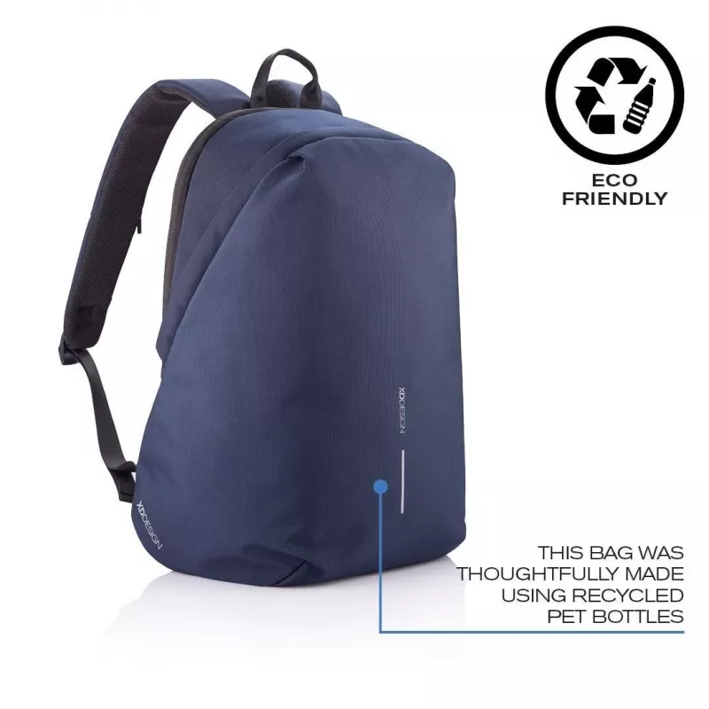 Ikdienas mugursoma XDDESIGN Bobby Soft ar 15.6 collu klēpjdatora nodalījumu, 16 L, tumši zila, PET