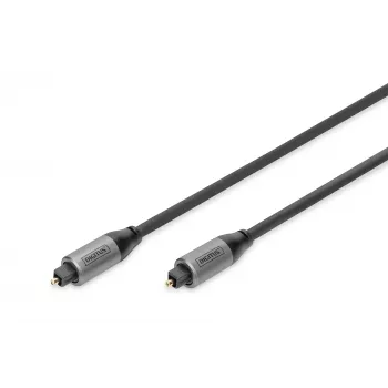 Digitus Toslink optiskais audio kabelis 3 m, vīriešu-vīriešu, zeltīti kontakti