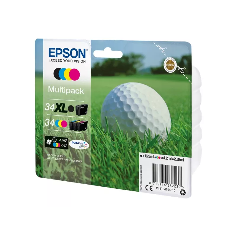 Epson Golf bumba T3479 tintes kasetne 1 gab. Oriģināla Melna, Ciāna, Fuksīna, Dzeltena