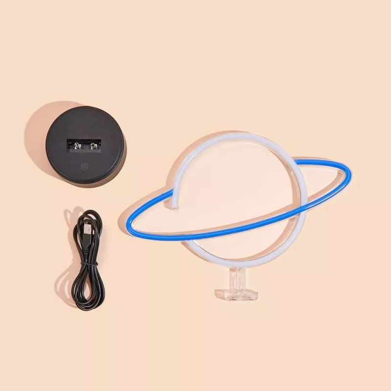 Manta SNL38BLT Stila neonu planētas dekoratīvā LED lampa