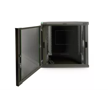 Sienas stiprinājuma tīkla skapis Digitus DN-19 12U-6/6-EC-SW