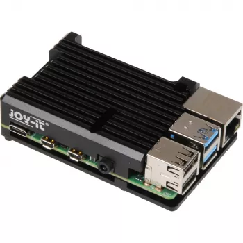 Joy-IT RB-AlucaseP4+07 Armor Case BLOCK melns alumīnija apvalks Raspberry Pi 4 B