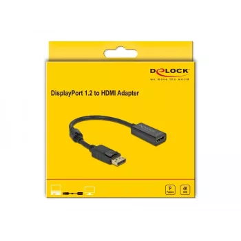 Adapter DisplayPort 1.2 vīrišķais uz HDMI sievišķo 4K DeLOCK 63559