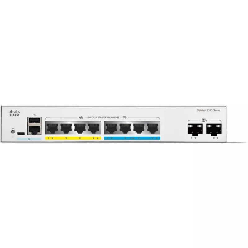 Pārvaldāms slēdzis Cisco Catalyst C1300-8MGP-2X L2/L3 Gigabit Ethernet PoE