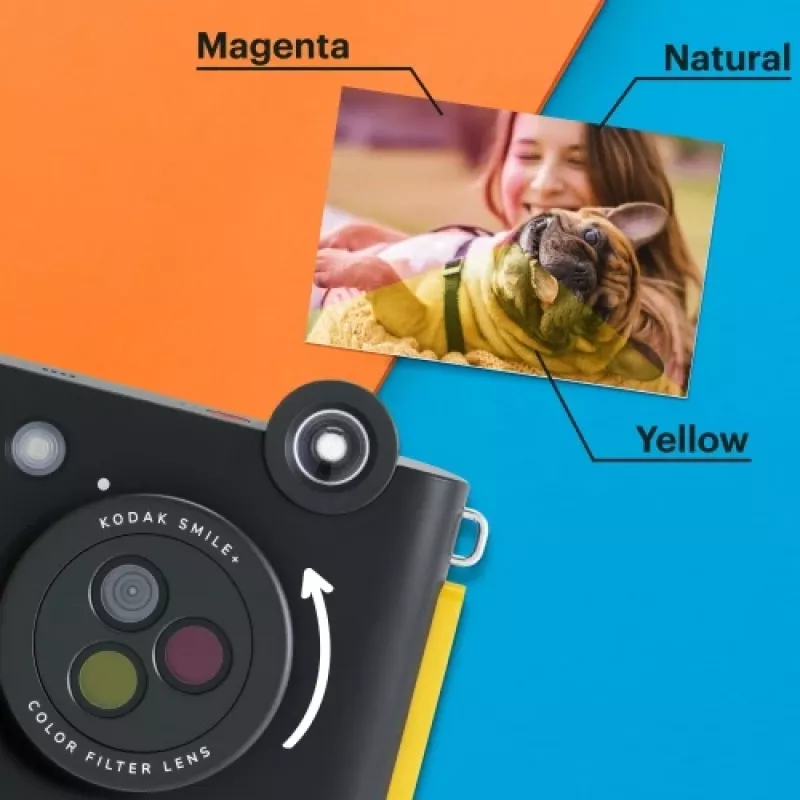 Momentānā drukas kamera Kodak SMILE+ 2x3 Melna