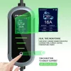 Elektroauto lādētājs QOLTEC Mobile EV 2in1 Type2 11 kW 400 V Wi‑Fi TUYA SMART LIFE LCD portatīvā wallbox 5 m kabelis
