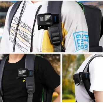 Siksnas stiprinājums RUIGPRO DCA6908 DJI Osmo Action — 360° rotācija, viegls