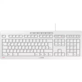 CHERRY STREAM tastatūra Office USB QWERTZ vācu izkārtojums Balta