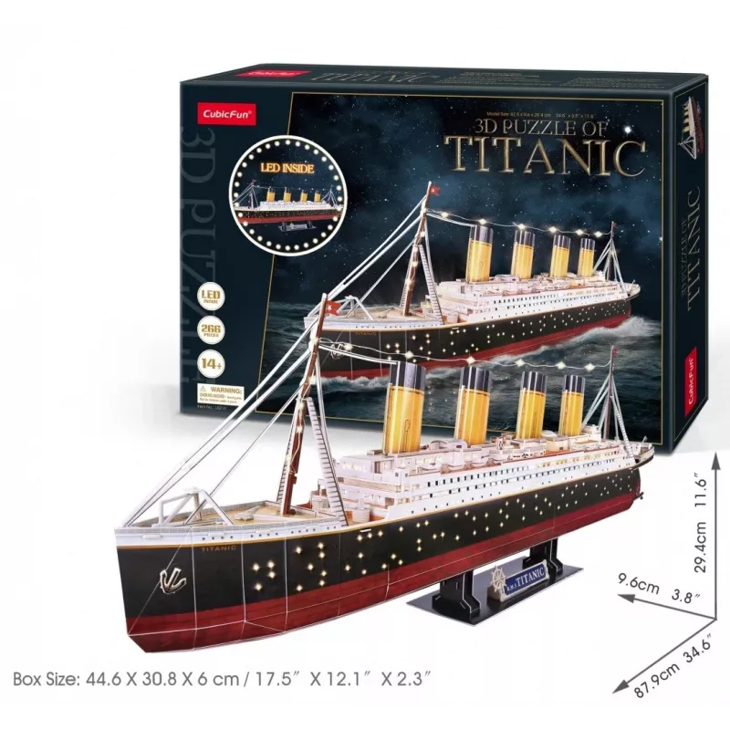 3D Puzle CubicFun Titanic LED