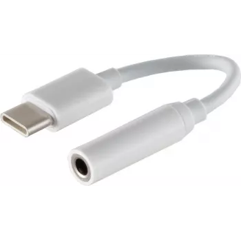 Audio kabelis S/CONN 14-05020 0.1m 3.5mm USB Type-C balts