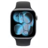 Apple Watch Series 11 GPS 46mm Space Grey Aluminium korpuss ar Melnu Sporta Siksniņu M/L