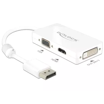 DeLOCK 0,16 m DisplayPort — VGA, HDMI, DVI-D adaptera kabelis