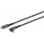 USB-C uz USB-C kabelis ShiverPeaks 14-75017 — USB 3.2 Gen 2 (10 Gbit/s), 1 m, Melns/Balts
