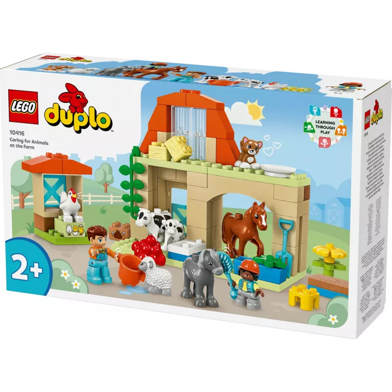 Konstruktors LEGO DUPLO Lauku sētas dzīvnieku kopšanas komplekts 10416 — 74 gabali, 2 minifigūras, vecums 2+