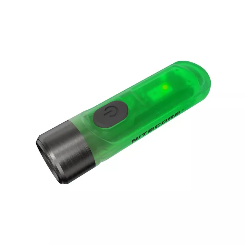 Atslēgu piekariņa lukturītis Nitecore TIKI GITD Grey — USB uzlādējams, 1 lm, 55 mm, 12 g, IP66