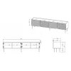 4D RTV skapis ONDA 200x40xH54.35 zaļš (stāvošs vai stiprināms pie sienas)