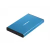 Ārējais HDD/SSD korpuss NATEC Rhino GO 2.5 collas — USB 3.0, SATA III, līdz 4 TB, 9.5 mm, alumīnijs, zils