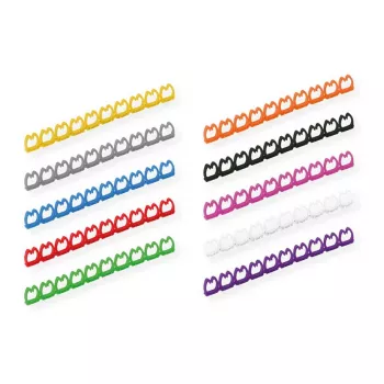 VALUE Kabeļu marķēšanas komplekts Patch kabelim, 5–6,5 mm, 10 x 10 gab., daudzkrāsains