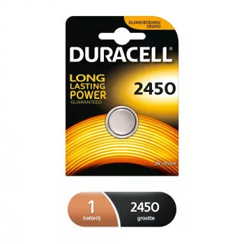 Duracell CR2450 3V litija monētas baterija (viena)