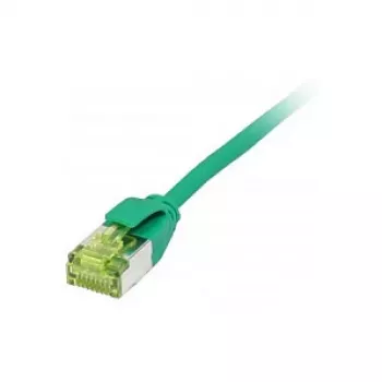 Patch kabelis RJ45, CAT6A 500 MHz, 0,15 m, Zaļš, U/FTP, plāns apaļš d=3,8 mm, TPE/LSZH (Superflex), AWG32, ar Cat.7 izejas kabeli, Synergy 21 (S217350V3)