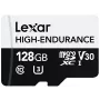 LEXAR microSD High Endurance kartes 128GB C10 A1 U1 V30 100/45MB/s