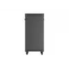 Tīkla skapis LANBERG 19 inch 24U 600x800 mm melns ar stikla durvīm un LCD izgriezumu (Flat Pack) v2