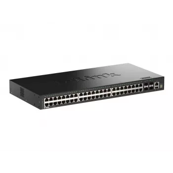 D-Link DGS-1530-52MP 52-Portu Gigabit Stackojams Viedais Slēdzis ar 4 x 10G SFP+ Portiem