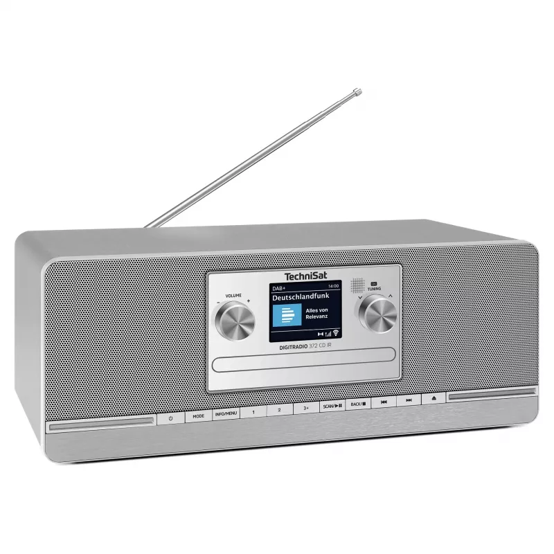 TechniSat DIGITRADIO 372 CD IR interneta, analogā un digitālā radio, antracīts/sudrabs